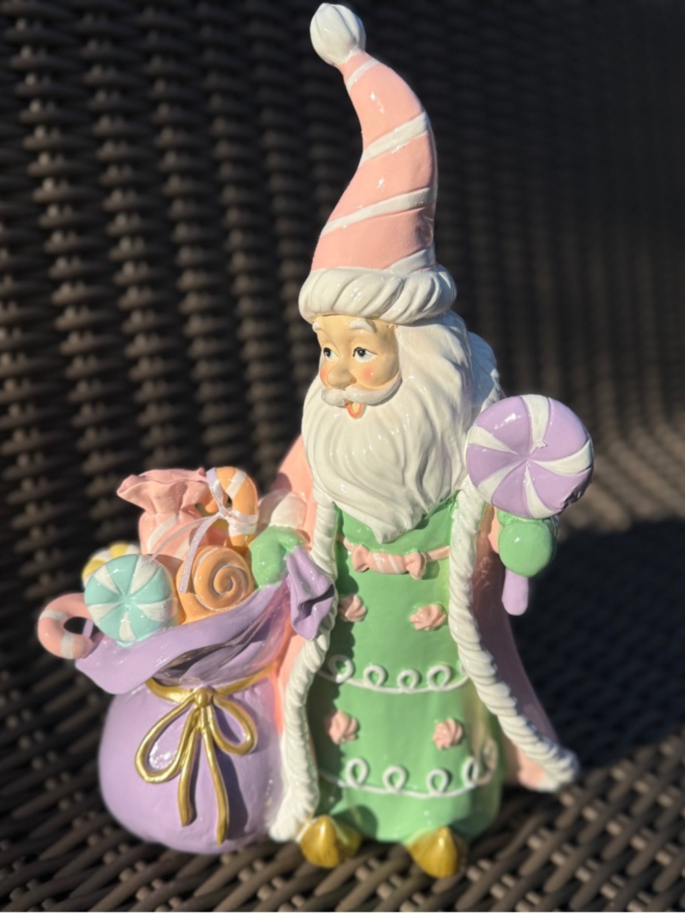 Pastel Candy Santa Figurine - NWT - Picture 10 of 16
